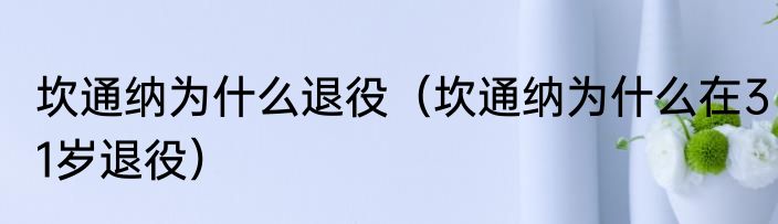 坎通纳为什么退役（坎通纳为什么在31岁退役）