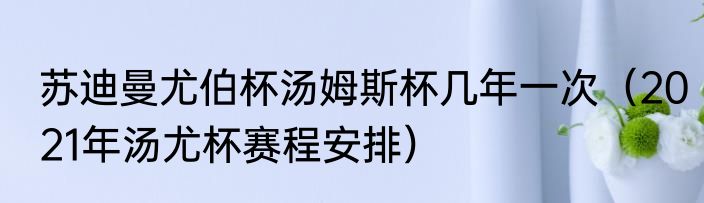 苏迪曼尤伯杯汤姆斯杯几年一次（2021年汤尤杯赛程安排）