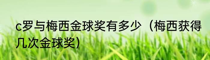 c罗与梅西金球奖有多少（梅西获得几次金球奖）