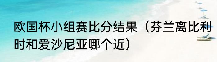 欧国杯小组赛比分结果（芬兰离比利时和爱沙尼亚哪个近）