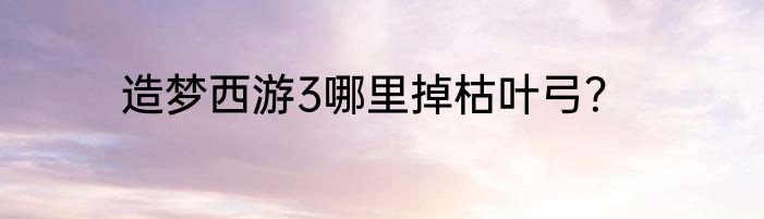 造梦西游3哪里掉枯叶弓？