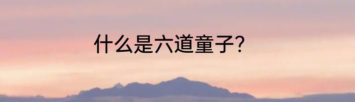 什么是六道童子？