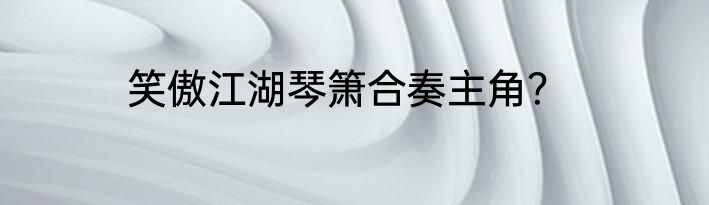 笑傲江湖琴箫合奏主角?