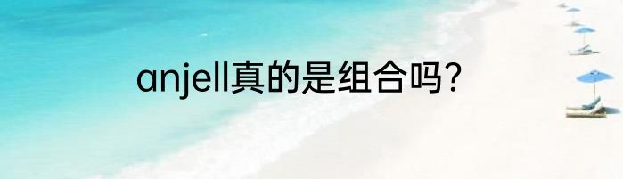 anjell真的是组合吗？