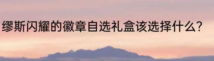 缪斯闪耀的徽章自选礼盒该选择什么？