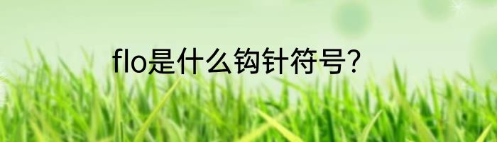 flo是什么钩针符号？