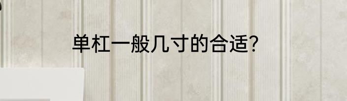 单杠一般几寸的合适？