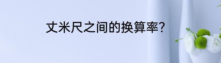 丈米尺之间的换算率？
