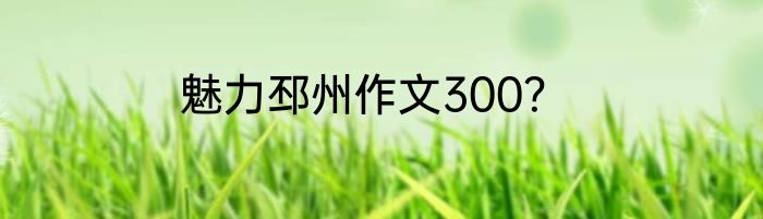 魅力邳州作文300？