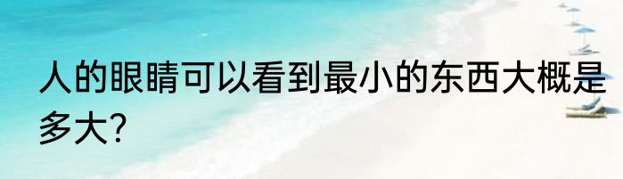 人的眼睛可以看到最小的东西大概是多大？