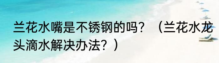 兰花水嘴是不锈钢的吗？（兰花水龙头滴水解决办法？）