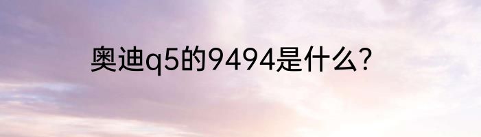 奥迪q5的9494是什么？