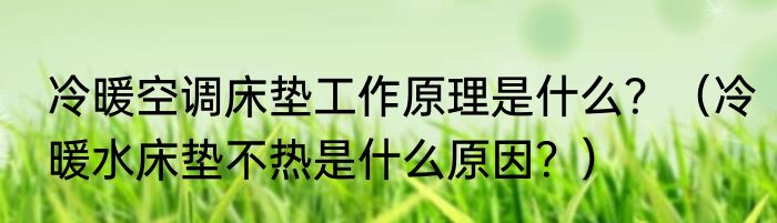 冷暖空调床垫工作原理是什么？（冷暖水床垫不热是什么原因？）