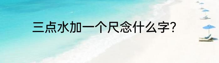 三点水加一个尺念什么字？