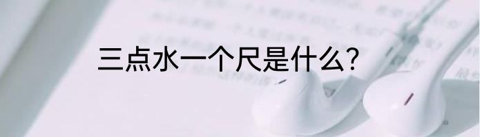 三点水一个尺是什么？
