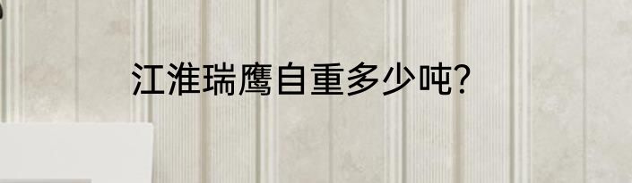 江淮瑞鹰自重多少吨？