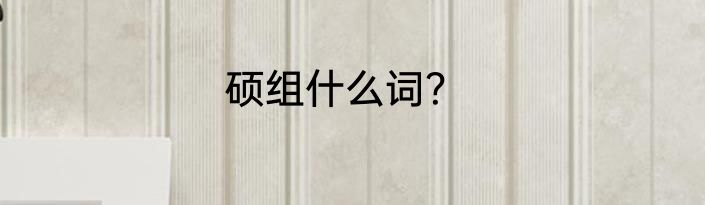 硕组什么词？
