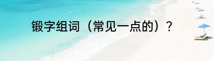 锻字组词(常见一点的)?