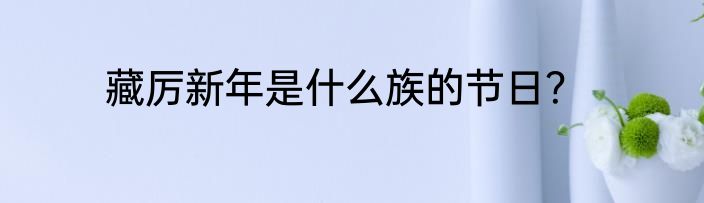 藏厉新年是什么族的节日？