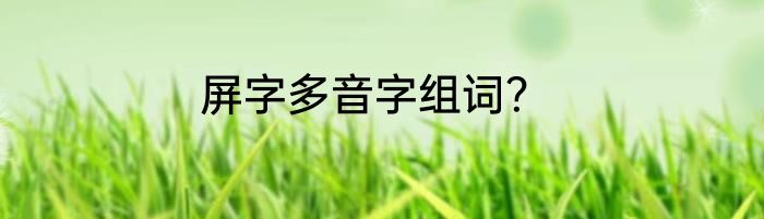 屏字多音字组词？