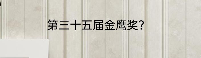 第三十五届金鹰奖？