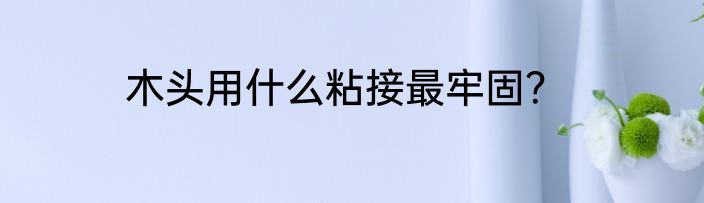 木头用什么粘接最牢固？