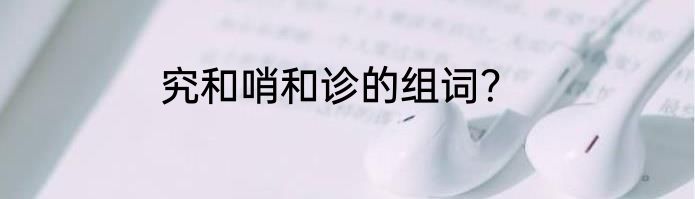 究和哨和诊的组词？