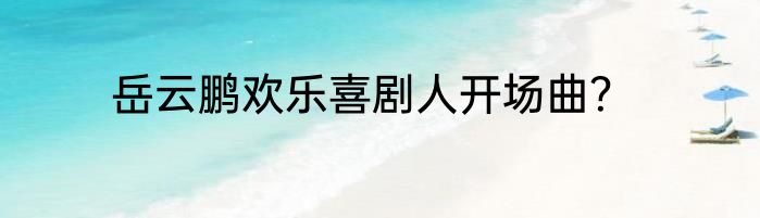 岳云鹏欢乐喜剧人开场曲？