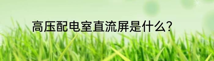 高压配电室直流屏是什么？