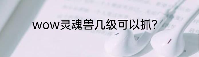 wow灵魂兽几级可以抓？