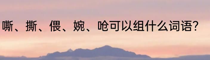 嘶、撕、偎、婉、呛可以组什么词语？