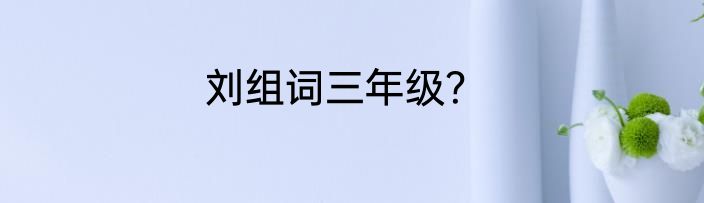 刘组词三年级？