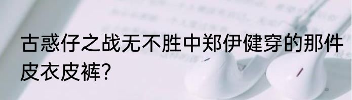 古惑仔之战无不胜中郑伊健穿的那件皮衣皮裤？