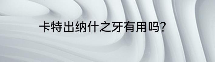 卡特出纳什之牙有用吗？