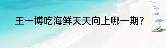 王一博吃海鲜天天向上哪一期？