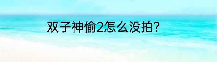 双子神偷2怎么没拍？