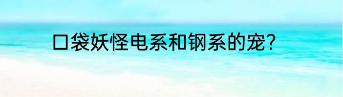 口袋妖怪电系和钢系的宠？