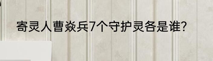 寄灵人曹焱兵7个守护灵各是谁？