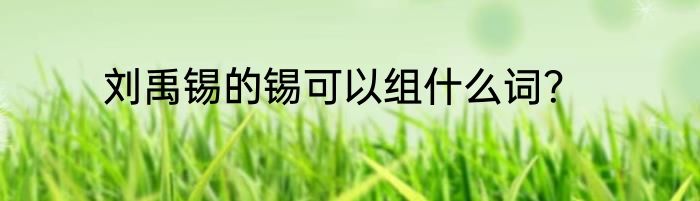 刘禹锡的锡可以组什么词？