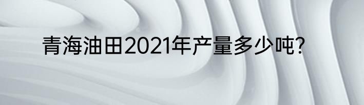 青海油田2021年产量多少吨？