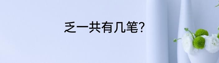 乏一共有几笔？