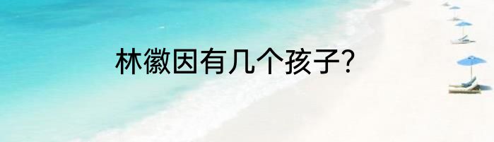林徽因有几个孩子？