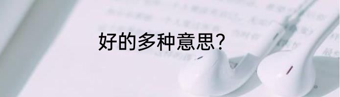 好的多种意思？