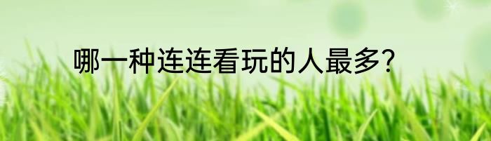 哪一种连连看玩的人最多？