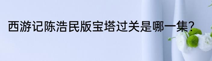 西游记陈浩民版宝塔过关是哪一集？