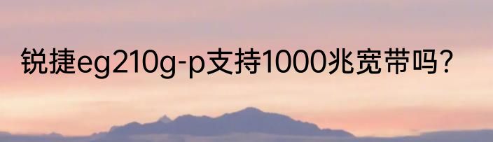 锐捷eg210g-p支持1000兆宽带吗？