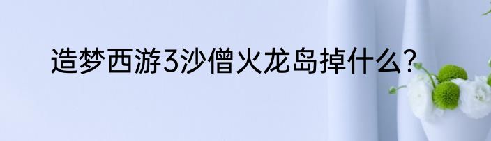 造梦西游3沙僧火龙岛掉什么？