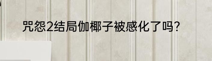 咒怨2结局伽椰子被感化了吗？