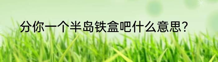 分你一个半岛铁盒吧什么意思？