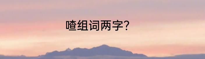 喳组词两字？